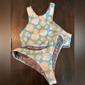 Small Moana bikini hidden treasures set